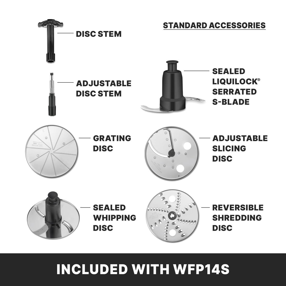 Food Processor with 3.5 Quart Capacity by Waring – 3.5 Quart Food Processor, Plastic, Black, Model WFP14S