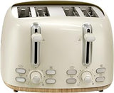 Oster 4-Slice Toaster with Extra Wide Slots, Bagel Toaster, Oat Milk