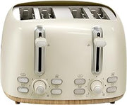 Oster 4-Slice Toaster with Extra Wide Slots, Bagel Toaster, Oat Milk