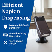 Venue Napkin Dispenser with Stand by San Jamar – 8.75 Inches, 0.0 ounces, Acrylonitrile Butadiene Styrene, Black, Model H5000STBK
