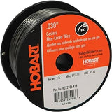 Hobart E71T-11 Flux-Cored Welding Wire 0.030 in, 2 lb Spool, Gasless | Self-shielded carbon steel; runs gasless; for thin-gauge mild and galvanized steel; single or multi-pass