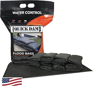 Quick Dam QD1224-10 Flood Bags, 12"x24", Black, 10 Count