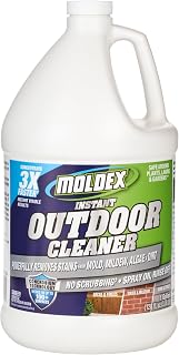 Moldex Instant Outdoor Cleaner Concentrate with Bleach, 1 Gallon – Fast Acting Solution for Mold and Mildew Stains on Siding, Decks, Fences and Exterior Surfaces