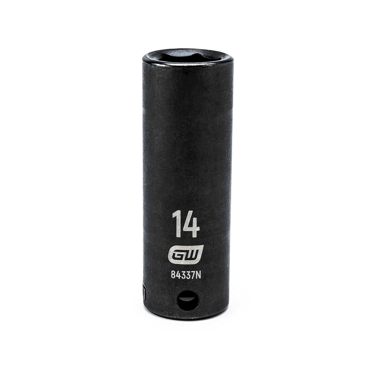 3/8" Drive Deep Impact Metric Socket 14mm by GEARWRENCH – 14mm, Chrome Molybdenum Steel, Black, Model 84337N