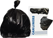 Heritage Repro Linear Low-Density Can Liners, 60 Gallons, 38" x 58", Black, Box of 100
