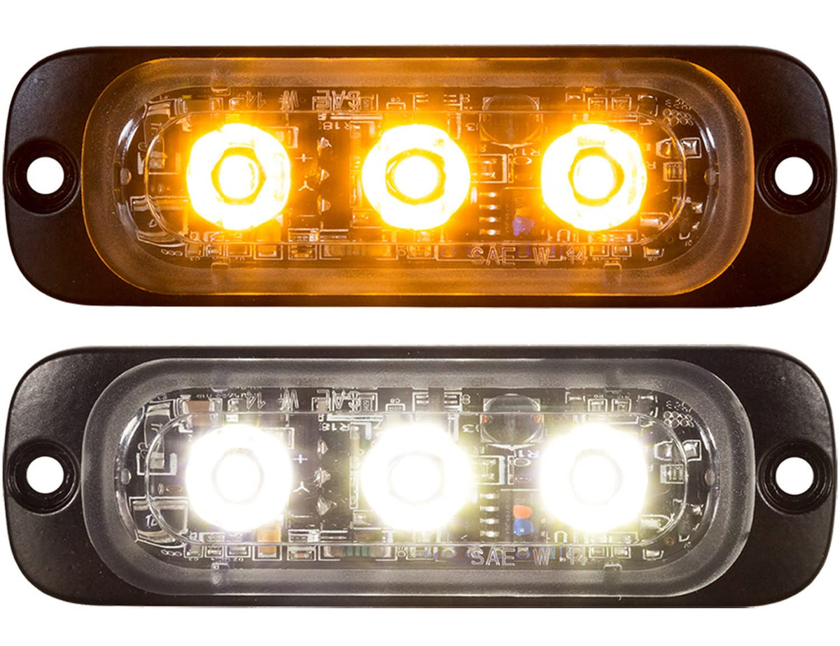 Buyers Products 3.5" Thin LED Strobe Light by Buyers Products Company – 3 x 6 x 4, Aluminum, Clear, Model 8892301