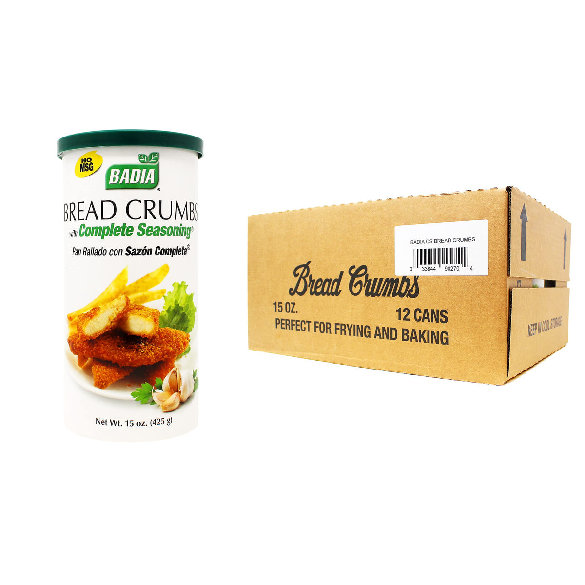 Bread Crumbs with Complete Seasoning by Badia – 15 Ounce (Pack of 12), Pack of 12