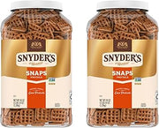 Snyder's of Hanover Pretzel Snaps, 46 Oz Canister (Pack of 2)