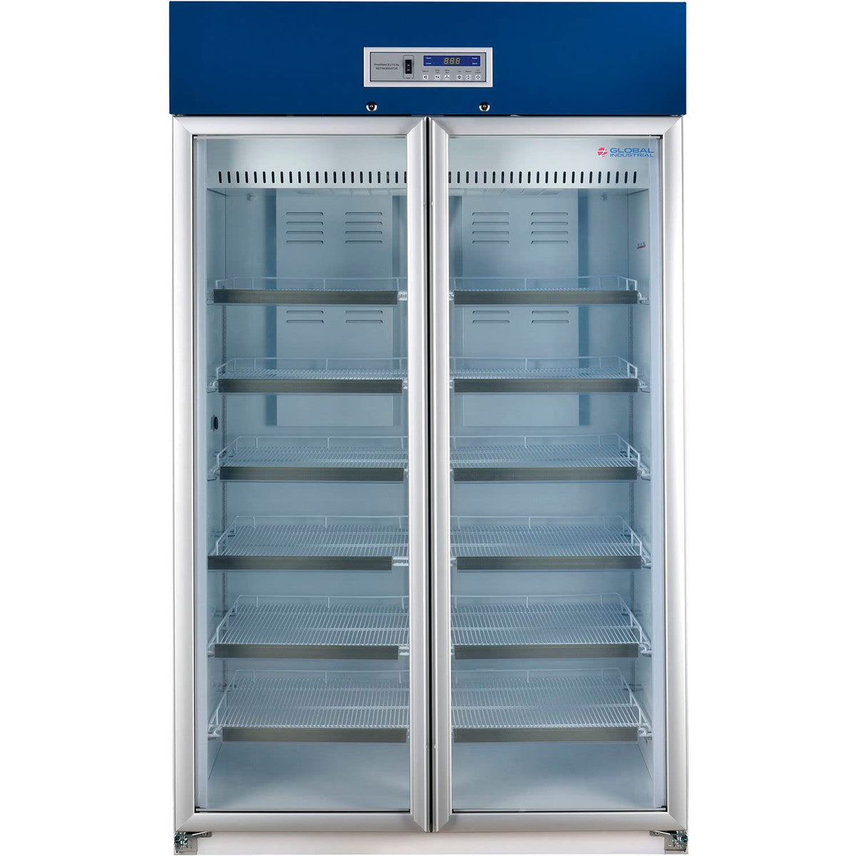 Upright Laboratory Refrigerator by Global Industrial – 29.69"L x 44.5"W x 78"H, 31.4 cubic_feet, White, Model 2453704