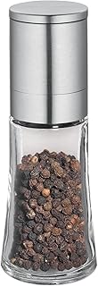 Cilio Bari Glass and Stainless Steel Spice and Pepper Mill, 5.5-Inch
