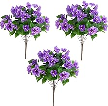Nearly Natural 19in. UV Resistant Artificial Azalea Bush (Indoor/Outdoor) - Set of 3