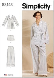 Simplicity S3143 Women's Pajama Sewing Pattern, Sizes XS-XXL