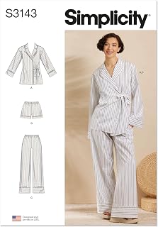 Simplicity S3143 Women's Pajama Sewing Pattern, Sizes XS-XXL