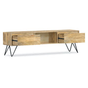 SIMPLIHOME Refined Natural / 68 inch / Rectangle Television Stands & Entertainment Centers