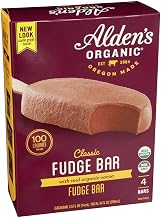 Aldens Organic Fudge Ice Cream Bar, 2.5 Fluid Ounce - 4 count per pack - 12 packs per case.