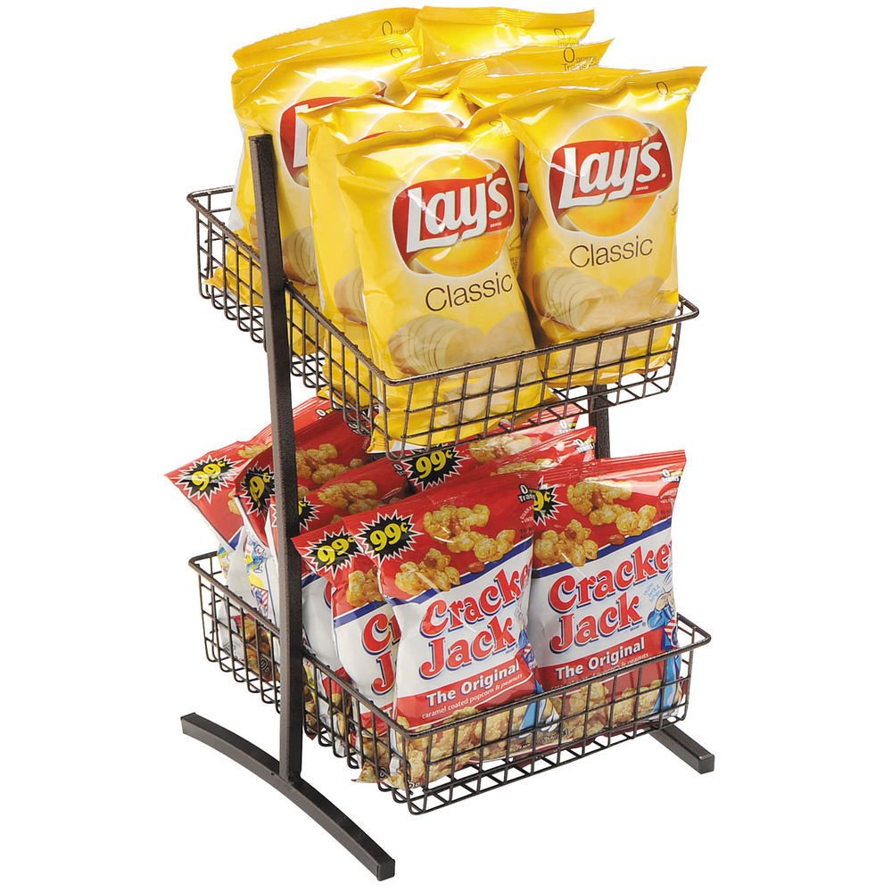 Countertop Merchandising Stand by HUBERT – Wire, Espresso, Model WCH0276