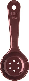 Carlisle FoodService Products 496101 Perforated Short Handle Portion Control Spoon, 1.5 oz, Reddish Brown