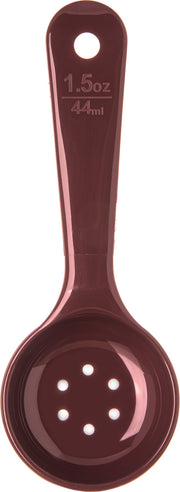 Carlisle FoodService Products 1.5 oz (Pack of 1) / Reddish Brown / Perforated Short Handle Cooking Spoons