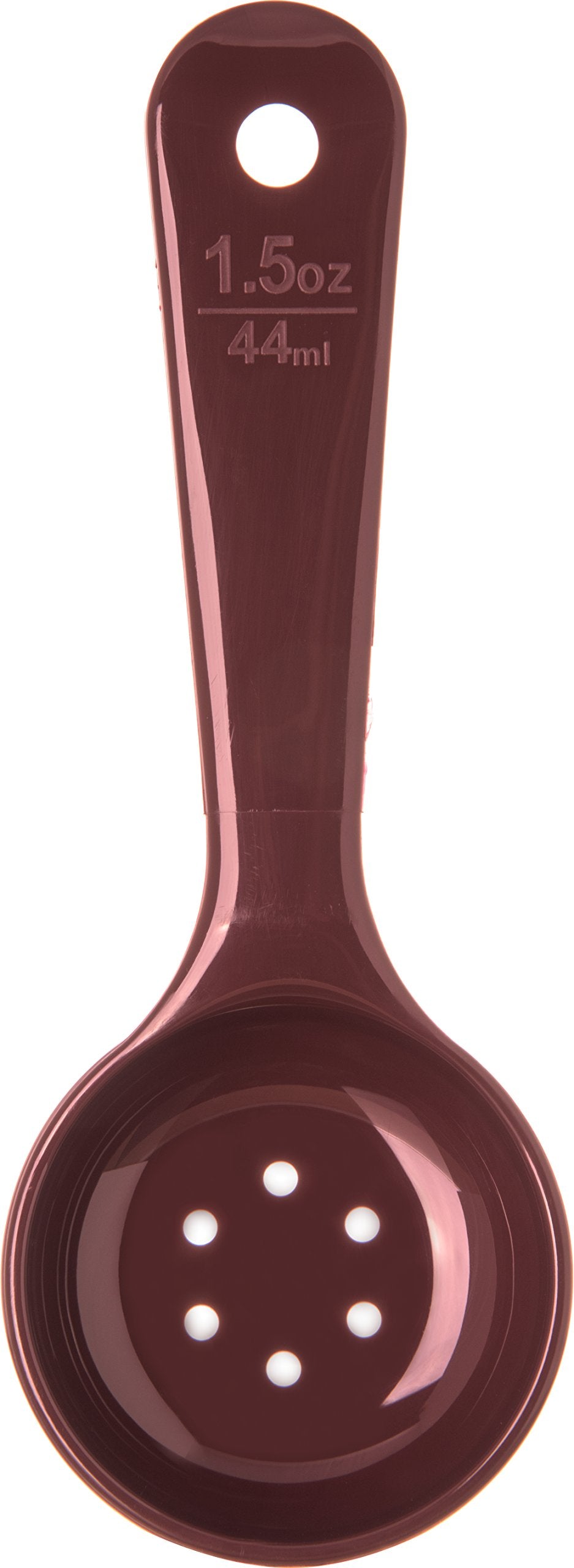 Carlisle FoodService Products 1.5 oz (Pack of 1) / Reddish Brown / Perforated Short Handle Cooking Spoons