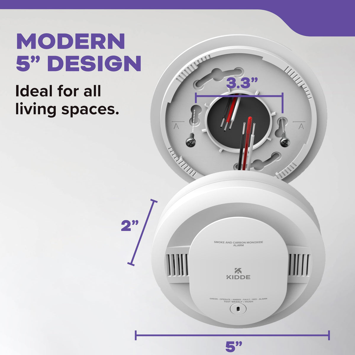 Kidde 2 ct (Pack of 3) / White / 9th Edition Carbon Monoxide Detectors