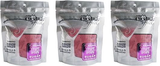 Rokz Triple Berry Cocktail Sugar, Sugar Drink Rimmer (Pack of 3)