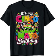 Cinco de Mayo Birthday Fiesta May Celebration Artwork T-Shirt