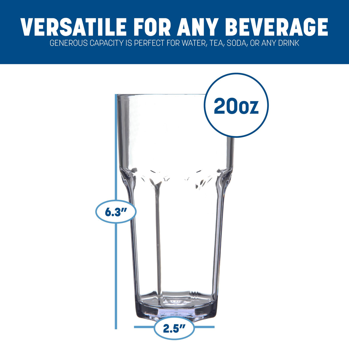 Carlisle FoodService Products 20 Ounces / 24 Pack / Clear Tumblers & Water Glasses
