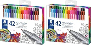 STAEDTLER Fineliner triplus 42, 2 Pack | 2 sets of 42 pcs, 84 Count