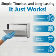 Bobrick 7-1/8" / Knob-Latch / Silver Paper Towel Holders
