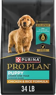 Purina Pro Plan High Protein Puppy Food, Shredded Chicken & Rice, 34 lb Bag