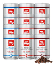illy Variety Pack / 8.8 Ounce (Pack of 12) / Whole Bean Coffee