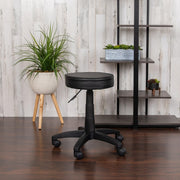 Adjustable Ergonomic Stool by Flash Furniture – Set of 1, Polyurethane, Black, Model CH-82042-3X01-GG