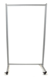 Mobile Magnetic Whiteboard Room Divider by Luxor – 76"W x 3"H, Alloy Steel, White, Model MD4072W