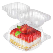 Stock Your Home 5" x 5" - 40 Count / Clear / 1 Clamshell Take Out Containers