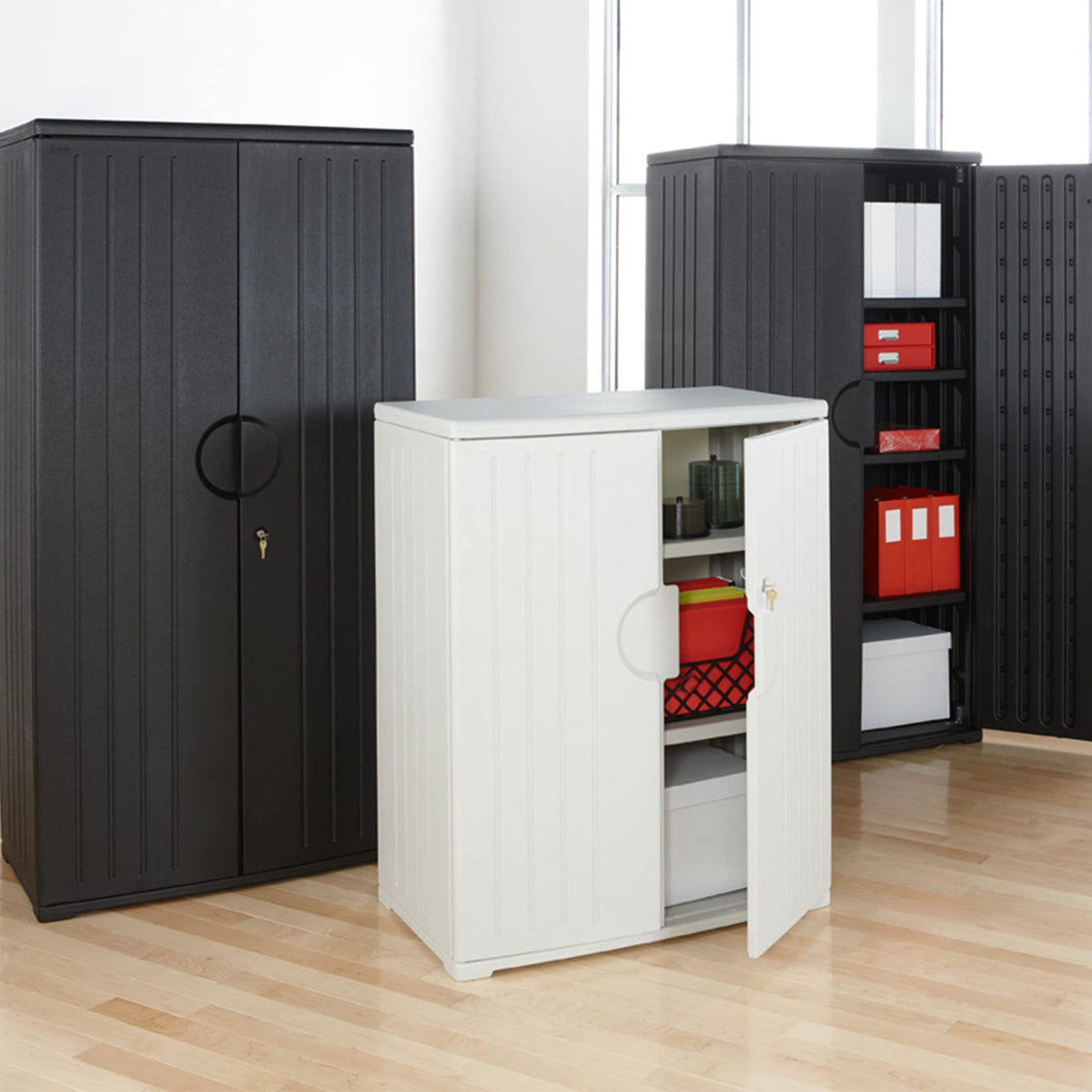 Iceberg Black / 36" W x 22" D x 72" H / 1 Home Office Cabinets