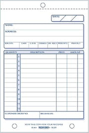 Rediform Sales Order Book, Carbonless, 2 Part, 4.25" x 6.375", 50 Forms (5L527)