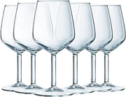 Arcoroc Silhouette Collection - Set of 6 Stemed Wine Glasses 25cl - Shine, Transparency and High Resistance - Reinforced Packaging