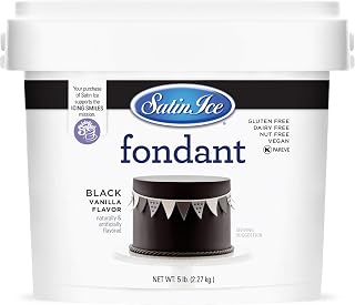 Satin Ice Fondant for Cake Decorating, Black (5 Pound)