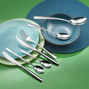 Gaia - Cutlery set - 42 pieces- 6 persons by Amefa – Chrome Steel, silver trim, Pack of 42, Model 1085