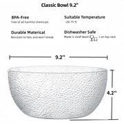 Qxbekmor Acrylic Serving Bowls, 118 oz, Clear, Set of 2