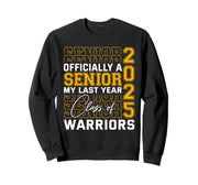 Curtis Warriors Officially a Senior Class of 2025 HS Sweatshirt by Curtis Warriors Official High School Gear – Polyester, Black, Model TG1N84XAZ9E