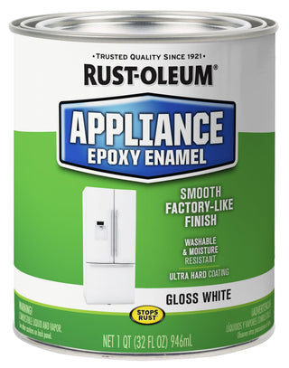 Appliance Epoxy Gloss White Paint by Rust-Oleum – 32 Fl Oz (Pack of 1), White, Model 241168