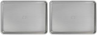 USA Pan Bakeware Nonstick Half Sheet Pan,Baking Sheet,Aluminized Steel,(Pack of 2)