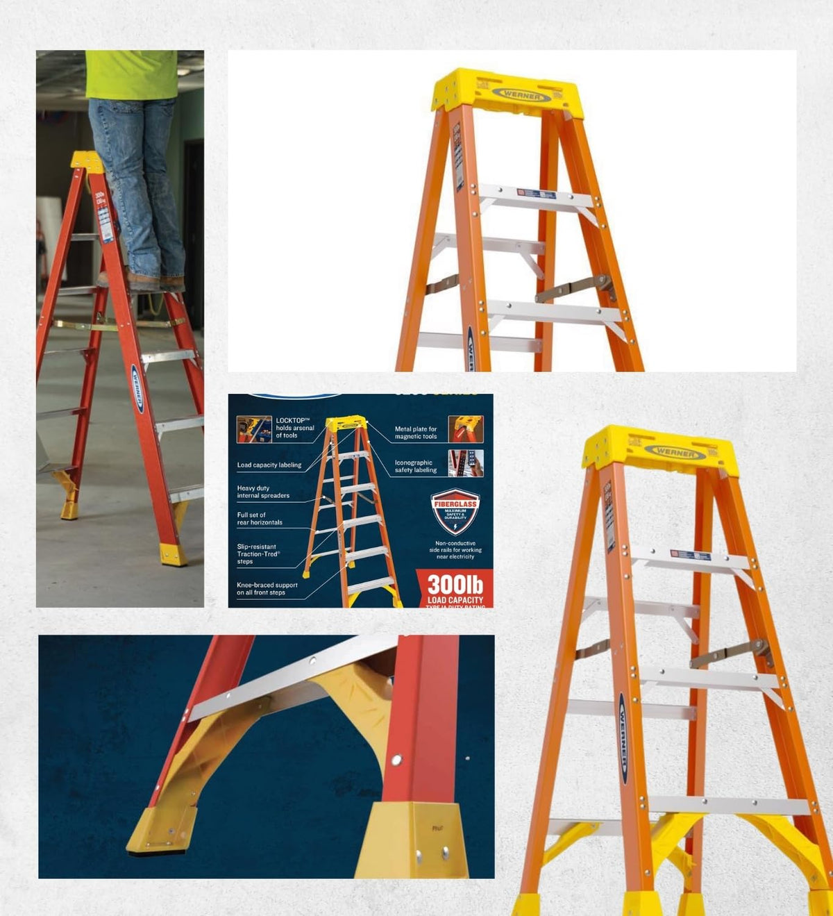 Werner 1 / 4 feet / Orange Step Ladders