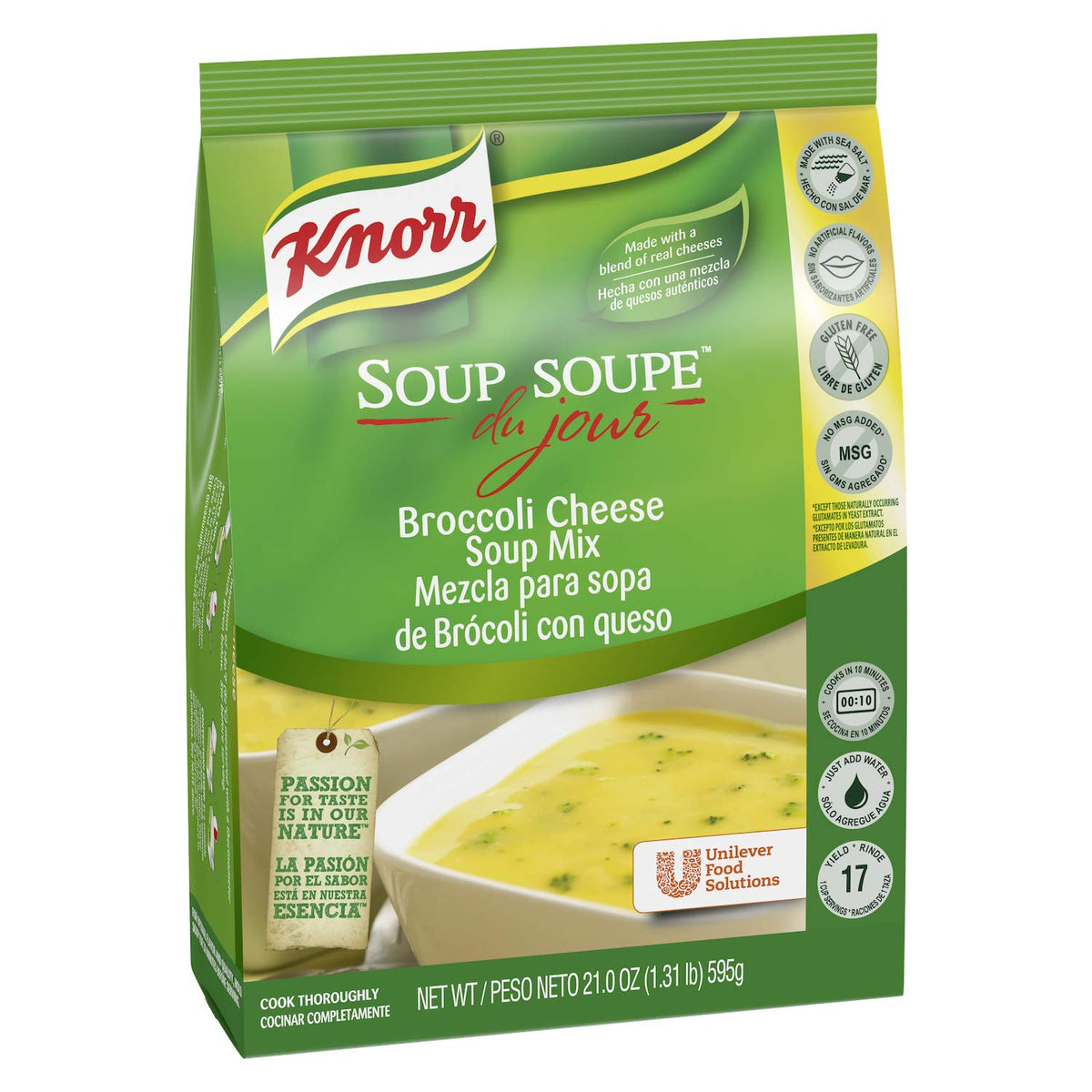 Soup Du Jour Broccoli Cheese Soup Mix by Knorr – 6.88 x 15.12 x 6.62 inches, Pack of 4