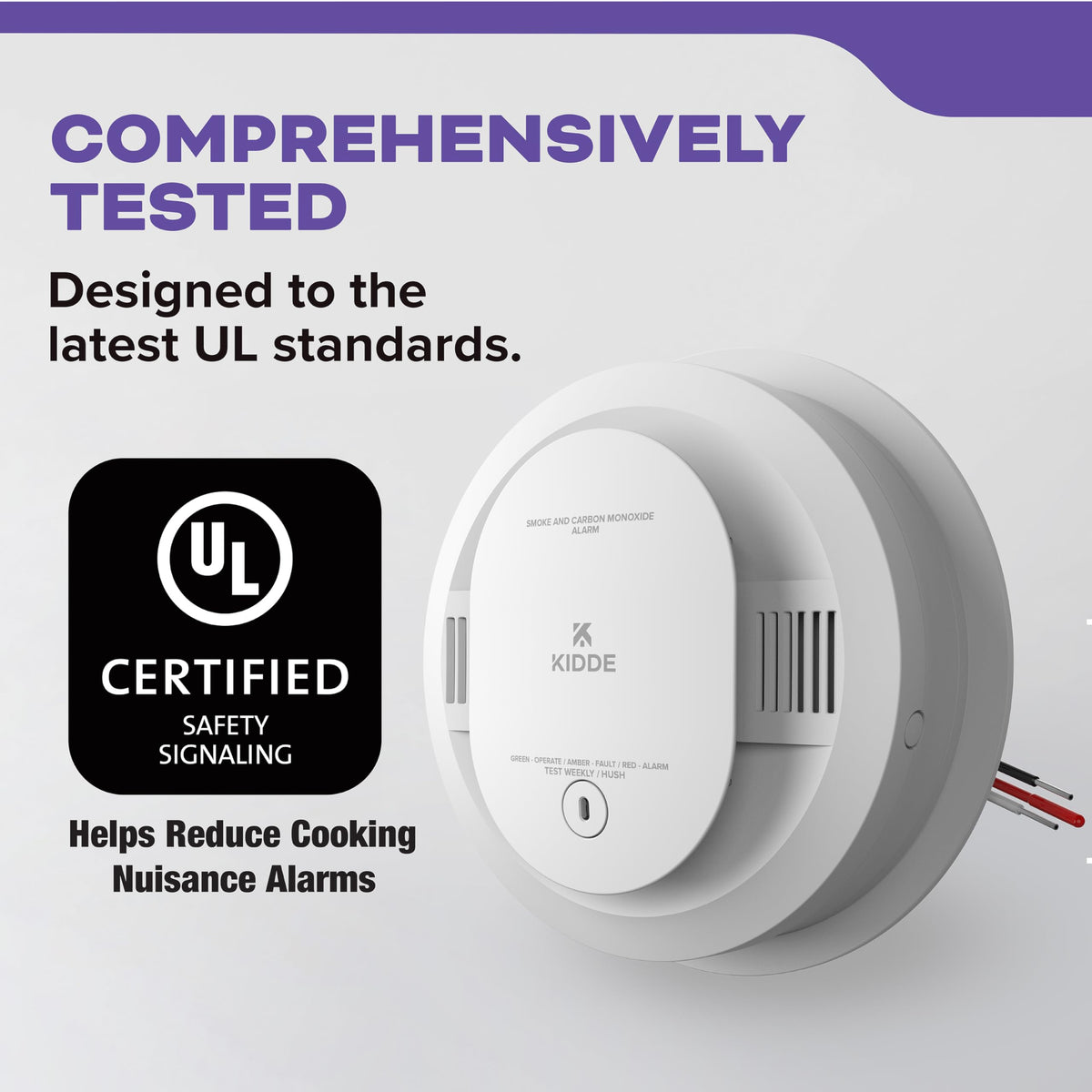 Hardwired Smoke & Carbon Monoxide Detector by Kidde – 2 Pack, Plastic, White, Model 21032851