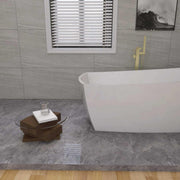 67" Soaking Single Slipper Bathtub in Glossy White/Gold by Elegant Kitchen and Bath – Acrylic, White, Model BT21267GW-BGD