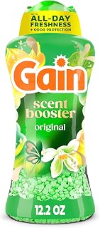 Gain In-Wash Laundry Scent Booster Beads Long-Lasting Fresh Scent Beads All Day Freshness and Odor Protection, Original Scent, 12.2 oz (Packaging May Vary)