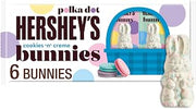 HERSHEY'S Cookies 'n' Creme Polka Dot Bunnies, Easter Candy Packs, 1.2 oz (6 Count)