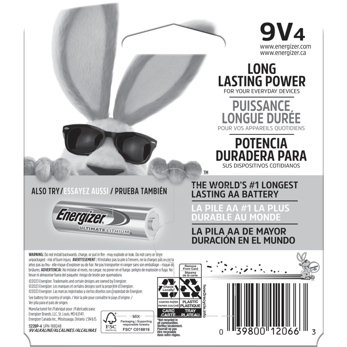 Energizer 9V (Pack of 1) / Multicolor / 9V 9V